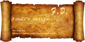 Fehér Delila névjegykártya